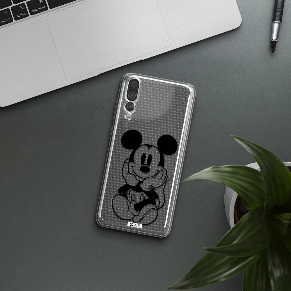 a cartoon of a mouse Huawei P20 Pro Clear TPU Case