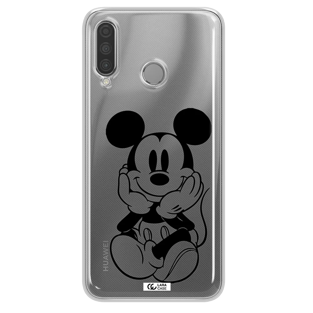 a cartoon of a mouse Huawei P30 Lite Clear TPU Case