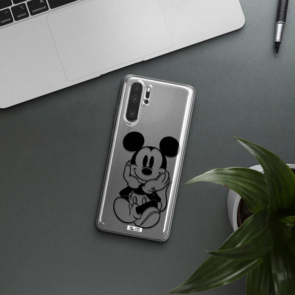 a cartoon of a mouse Huawei P30 Pro Clear TPU Case