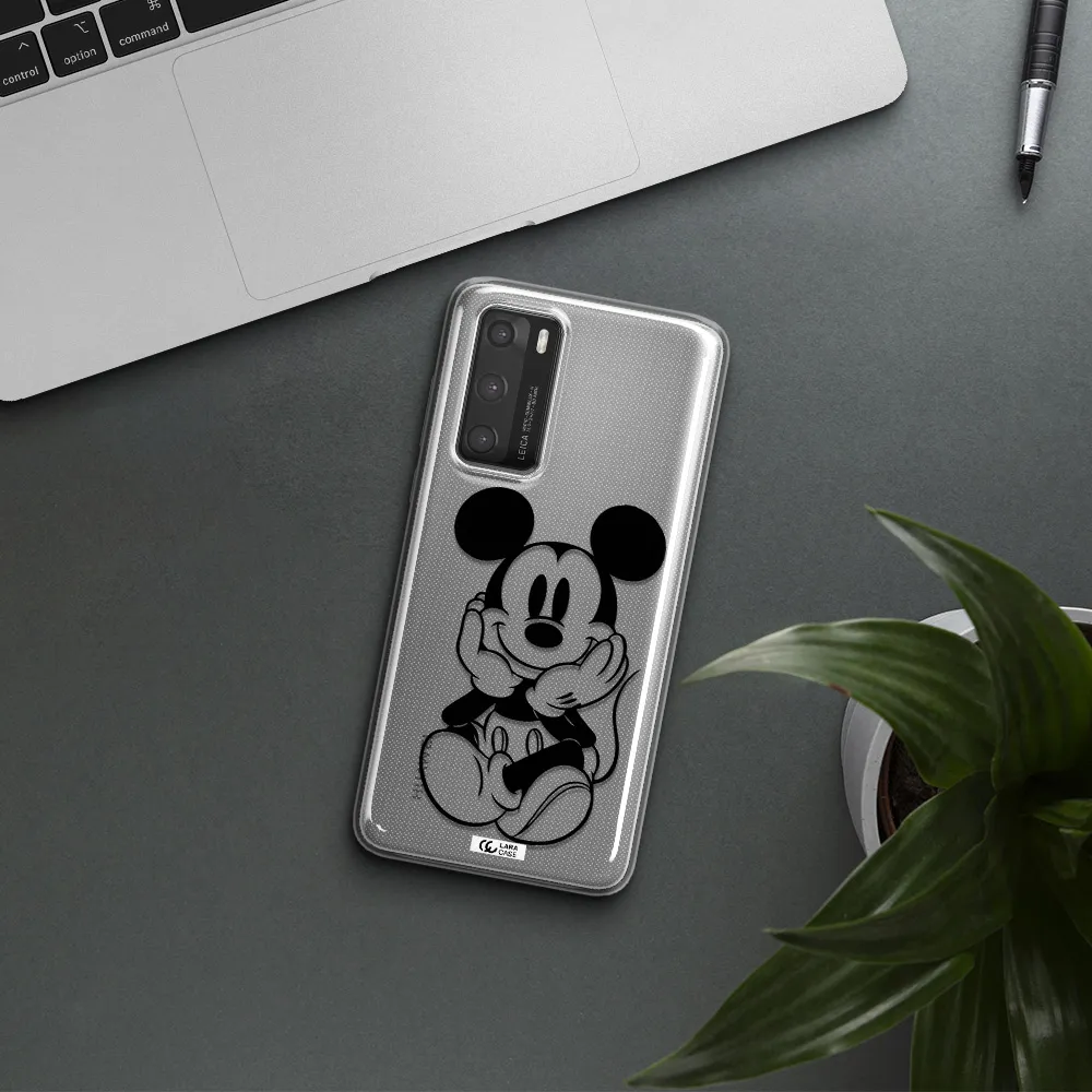 a cartoon of a mouse Huawei P40 Clear TPU Case