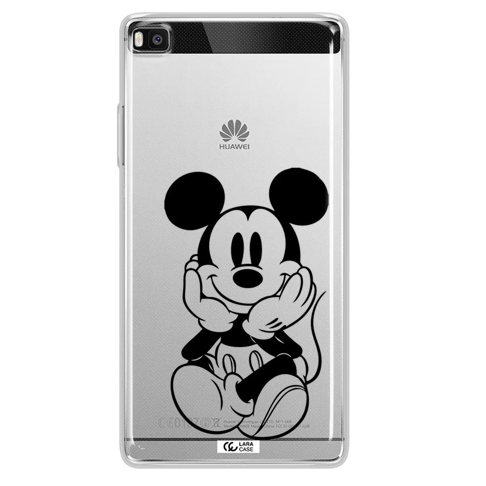 a cartoon of a mouse Huawei P8 Clear TPU Case