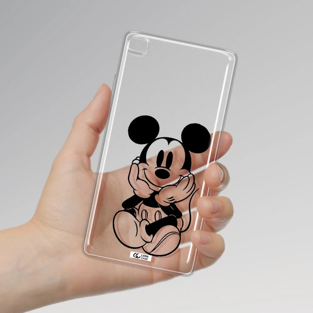 a cartoon of a mouse Huawei P8 Clear TPU Case