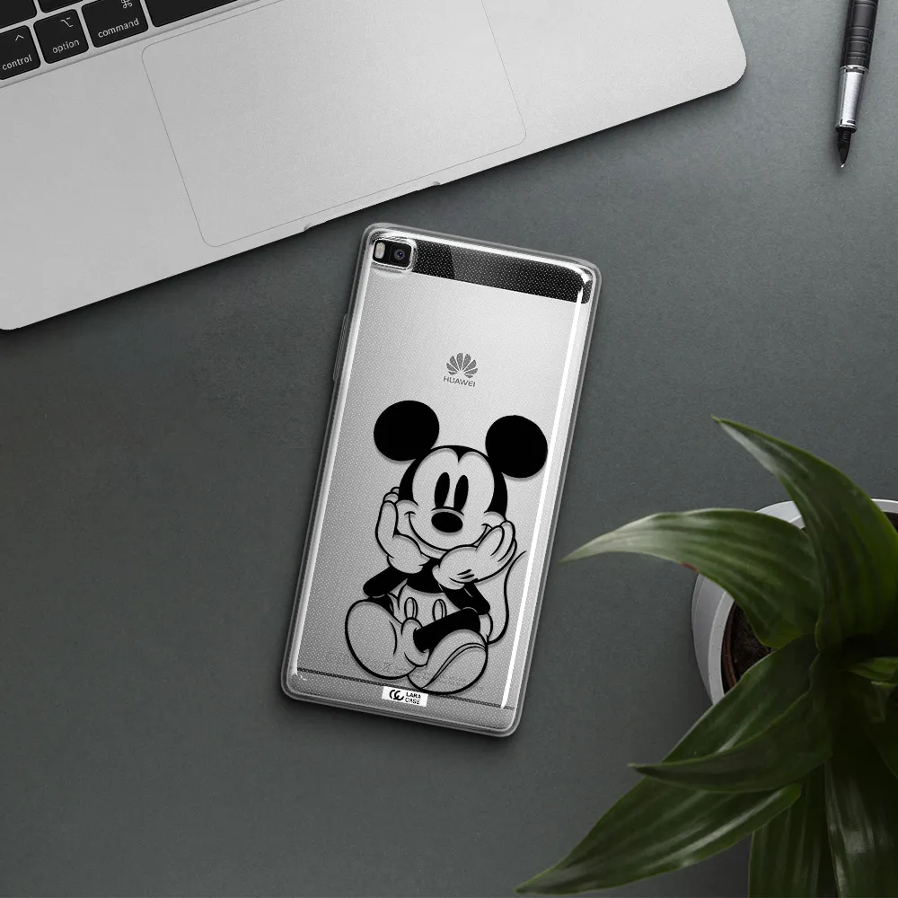 a cartoon of a mouse Huawei P8 Clear TPU Case