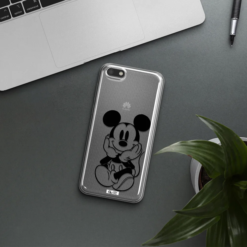 a cartoon of a mouse Huawei Y5 2018 Clear TPU Case