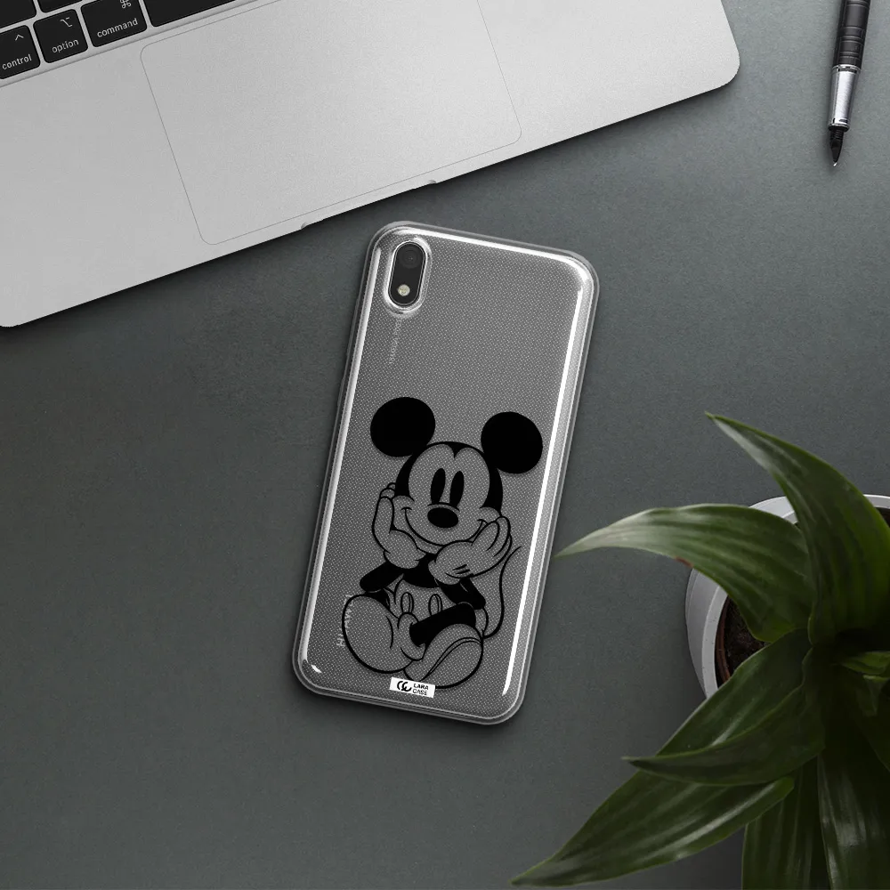 a cartoon of a mouse Huawei Y5 2019 Clear TPU Case