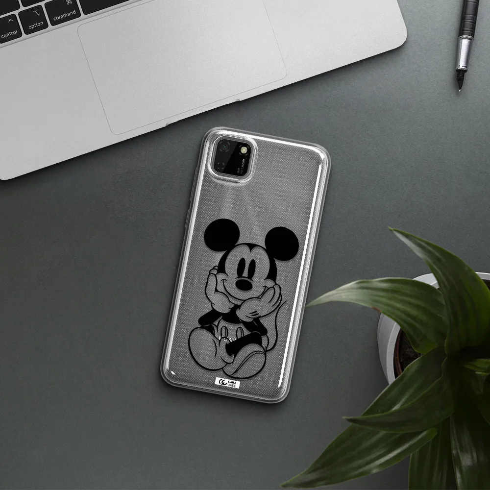 a cartoon of a mouse Huawei Y5P Clear TPU Case