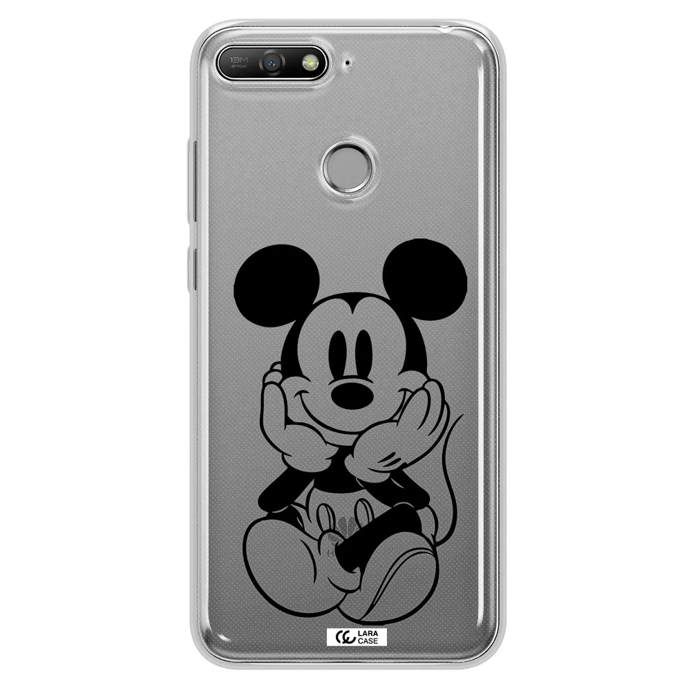 a cartoon of a mouse Huawei Y6 Prime 2018 Clear TPU Case