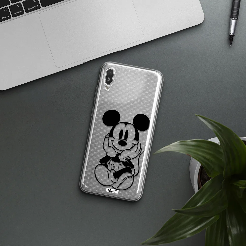 a cartoon of a mouse Huawei Y6 Pro 2019 Clear TPU Case