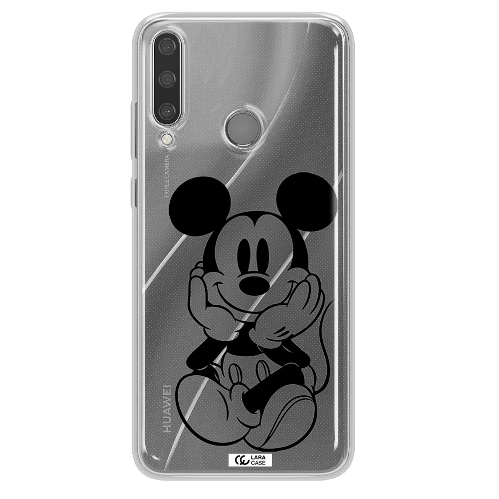 a cartoon of a mouse Huawei Y6P Clear TPU Case