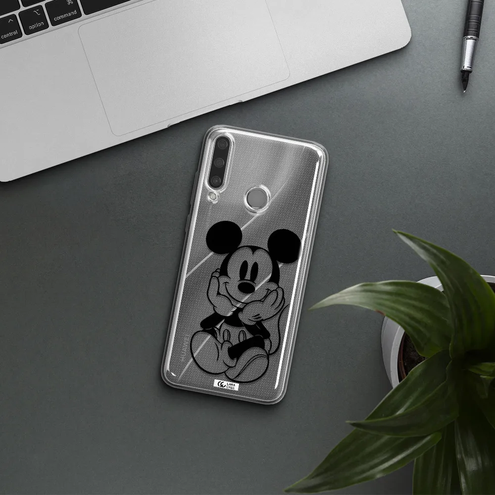 a cartoon of a mouse Huawei Y6P Clear TPU Case