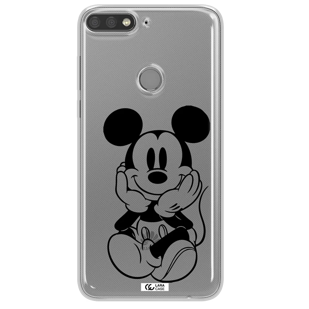 a cartoon of a mouse Huawei Y7 Prime 2018 Clear TPU Case