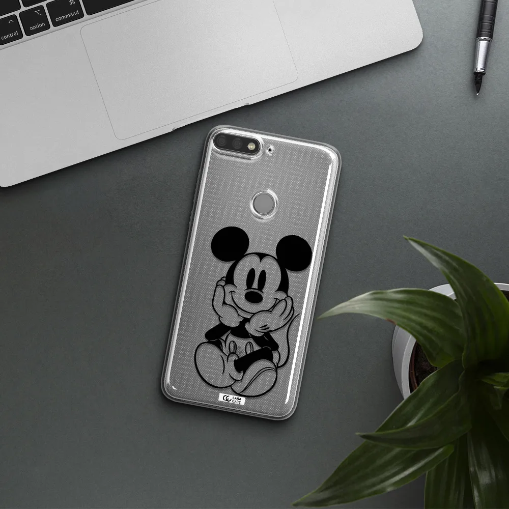 a cartoon of a mouse Huawei Y7 Prime 2018 Clear TPU Case