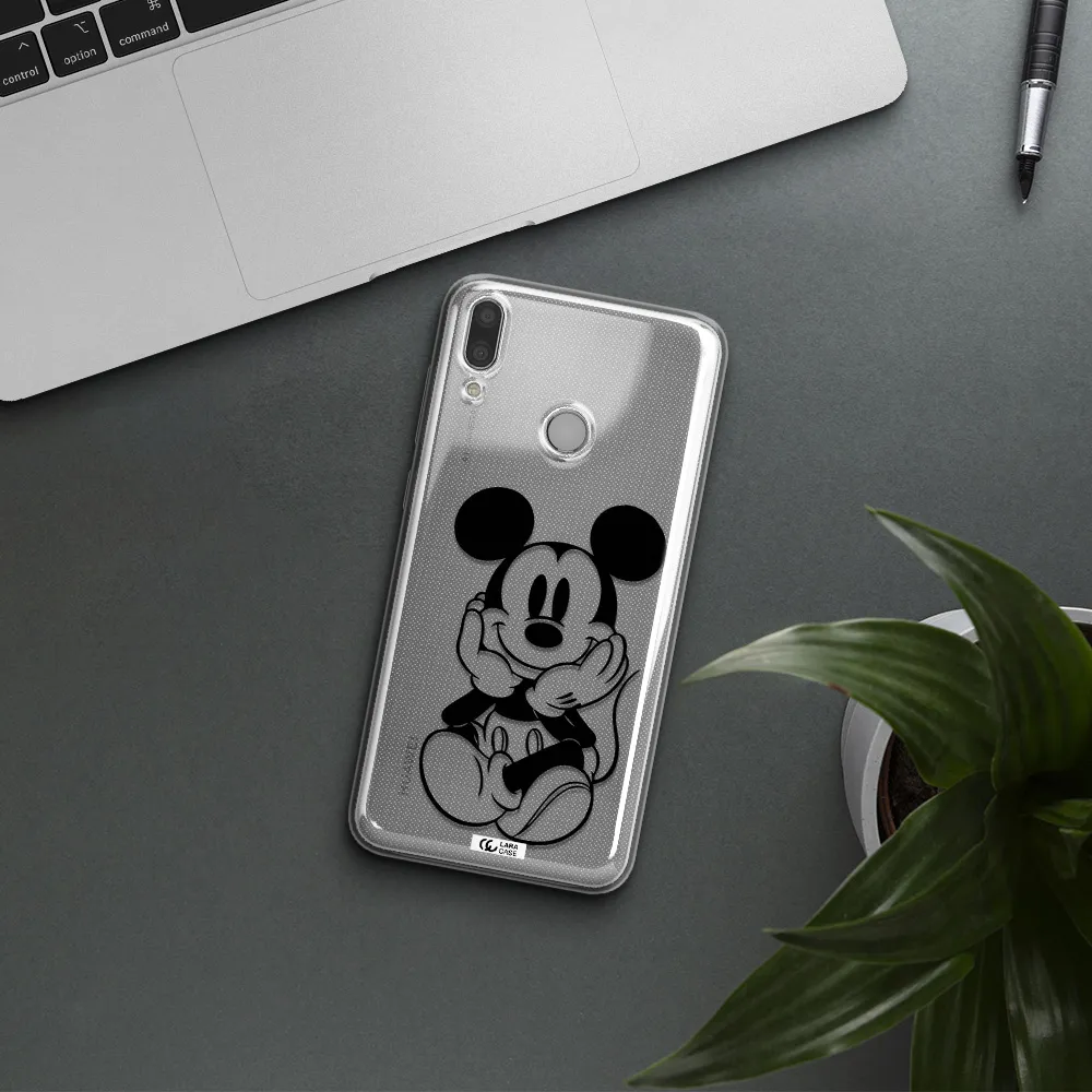 a cartoon of a mouse Huawei Y9 2019 Clear TPU Case