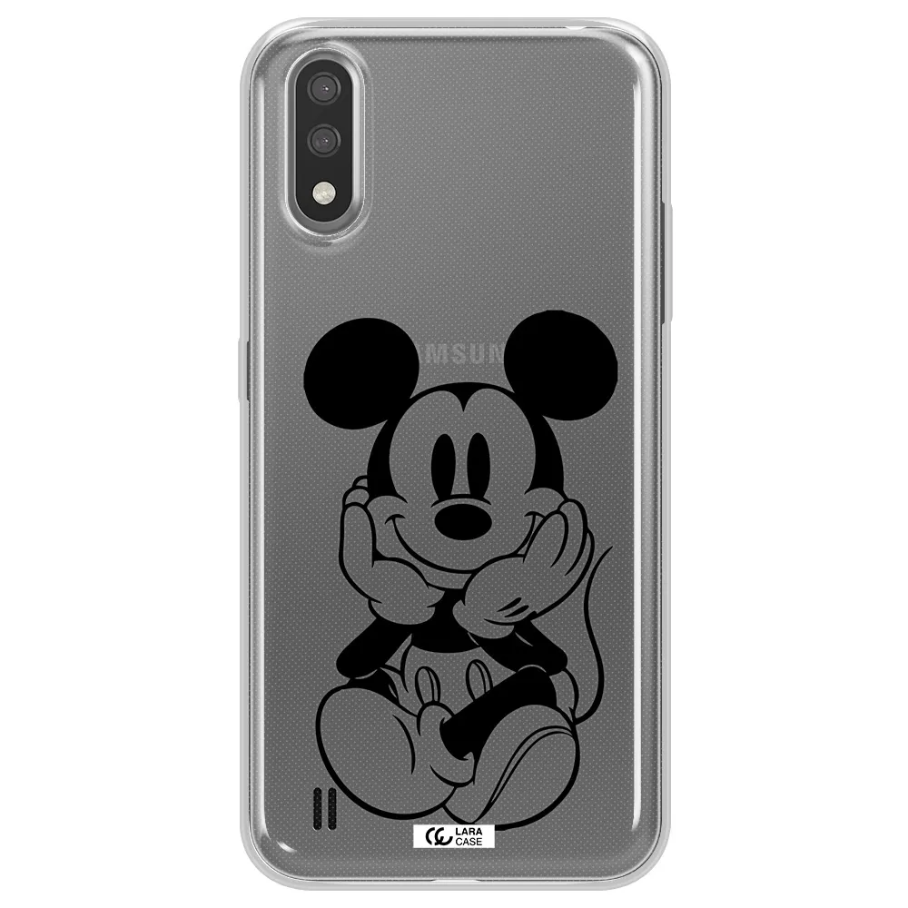 a cartoon of a mouse Samsung A01 Clear TPU Case