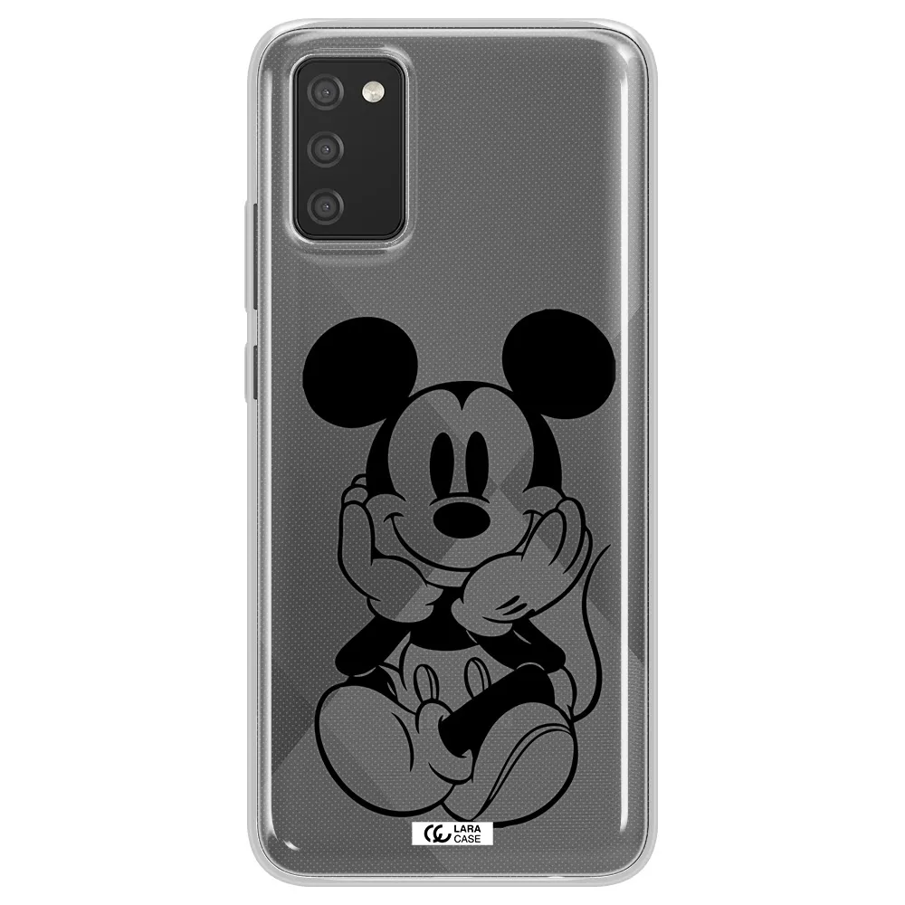 a cartoon of a mouse Samsung A02S Clear TPU Case