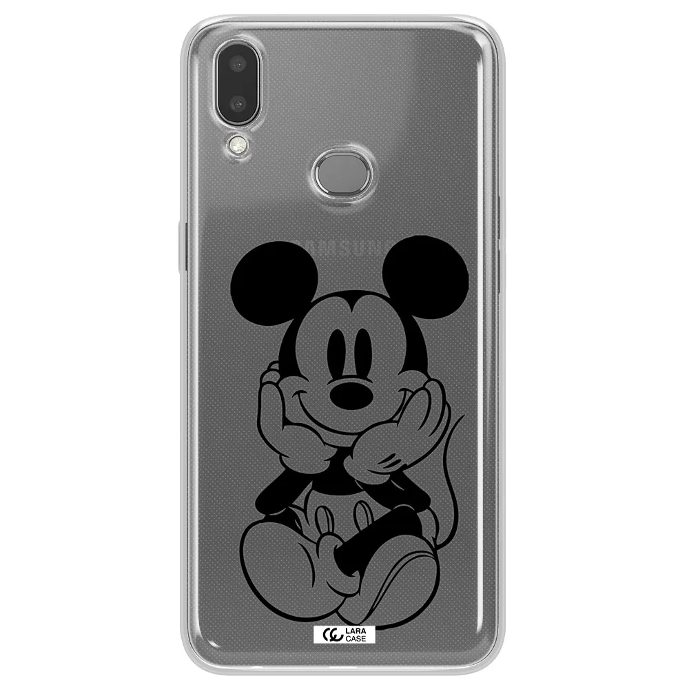 a cartoon of a mouse Samsung A10S Clear TPU Case