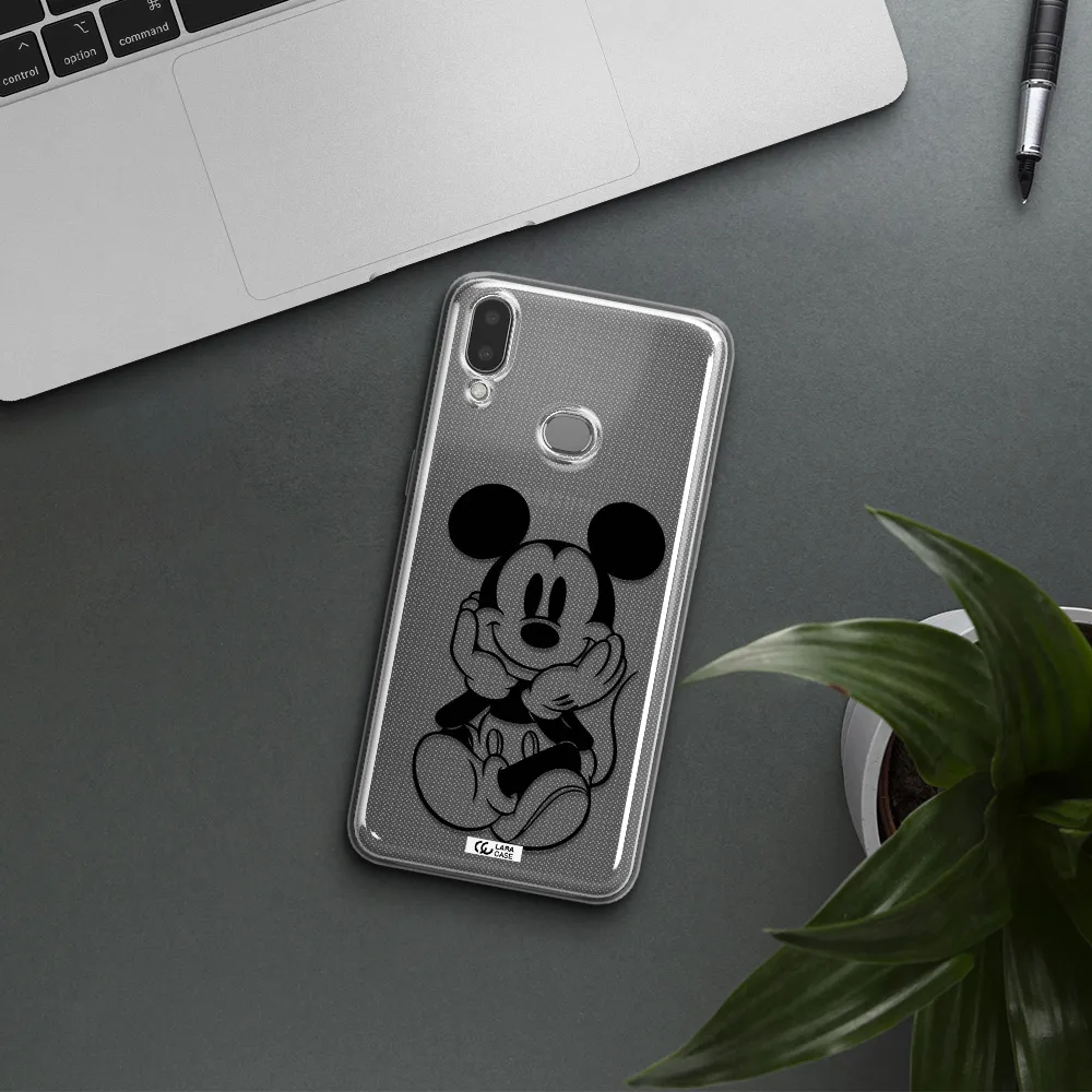 a cartoon of a mouse Samsung A10S Clear TPU Case