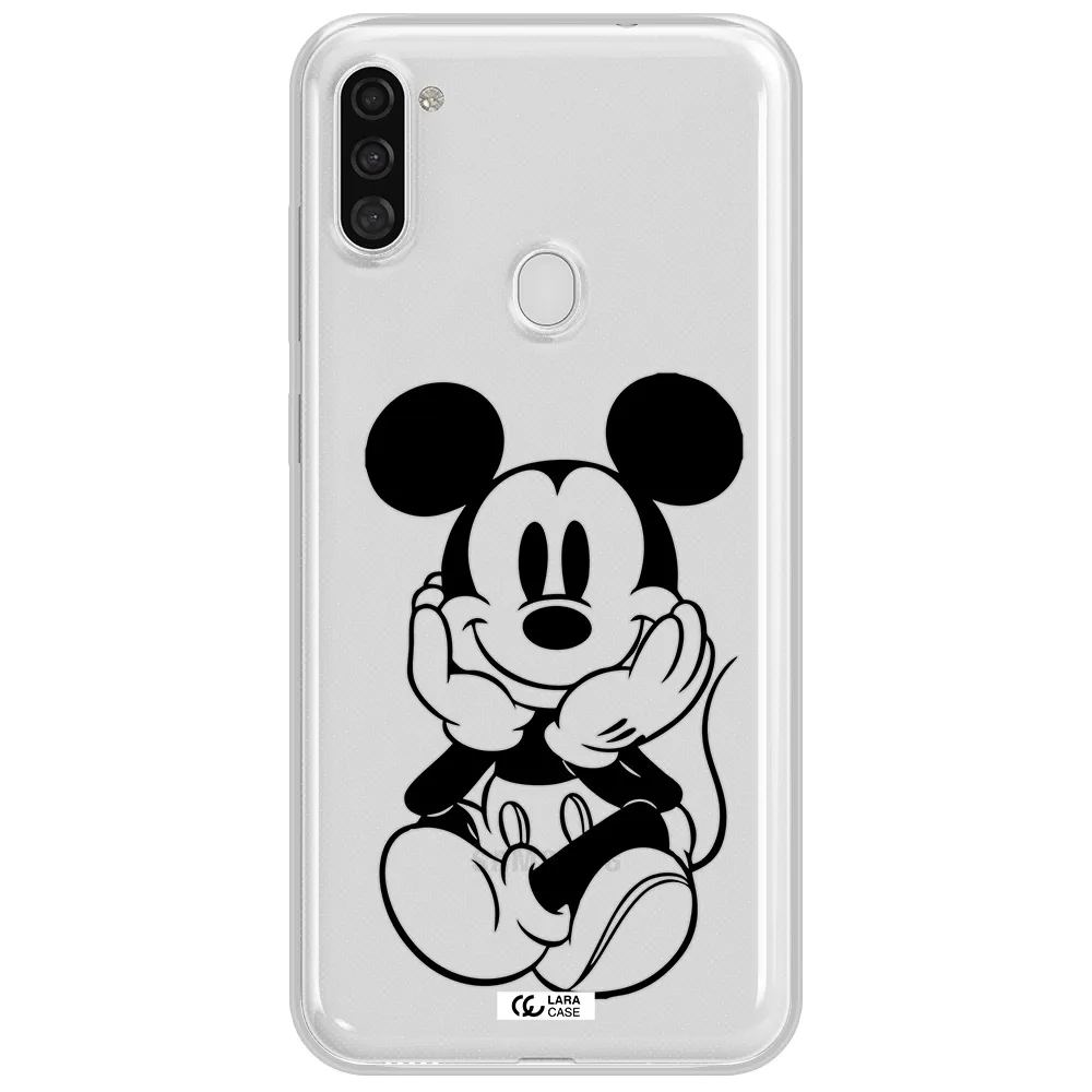 a cartoon of a mouse Samsung A11 Clear TPU Case