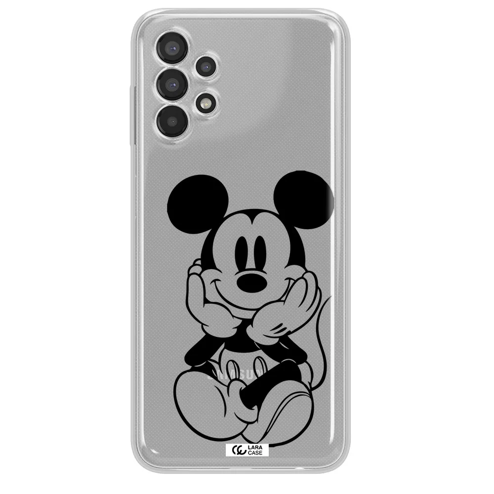 a cartoon of a mouse Samsung A13 Clear TPU Case
