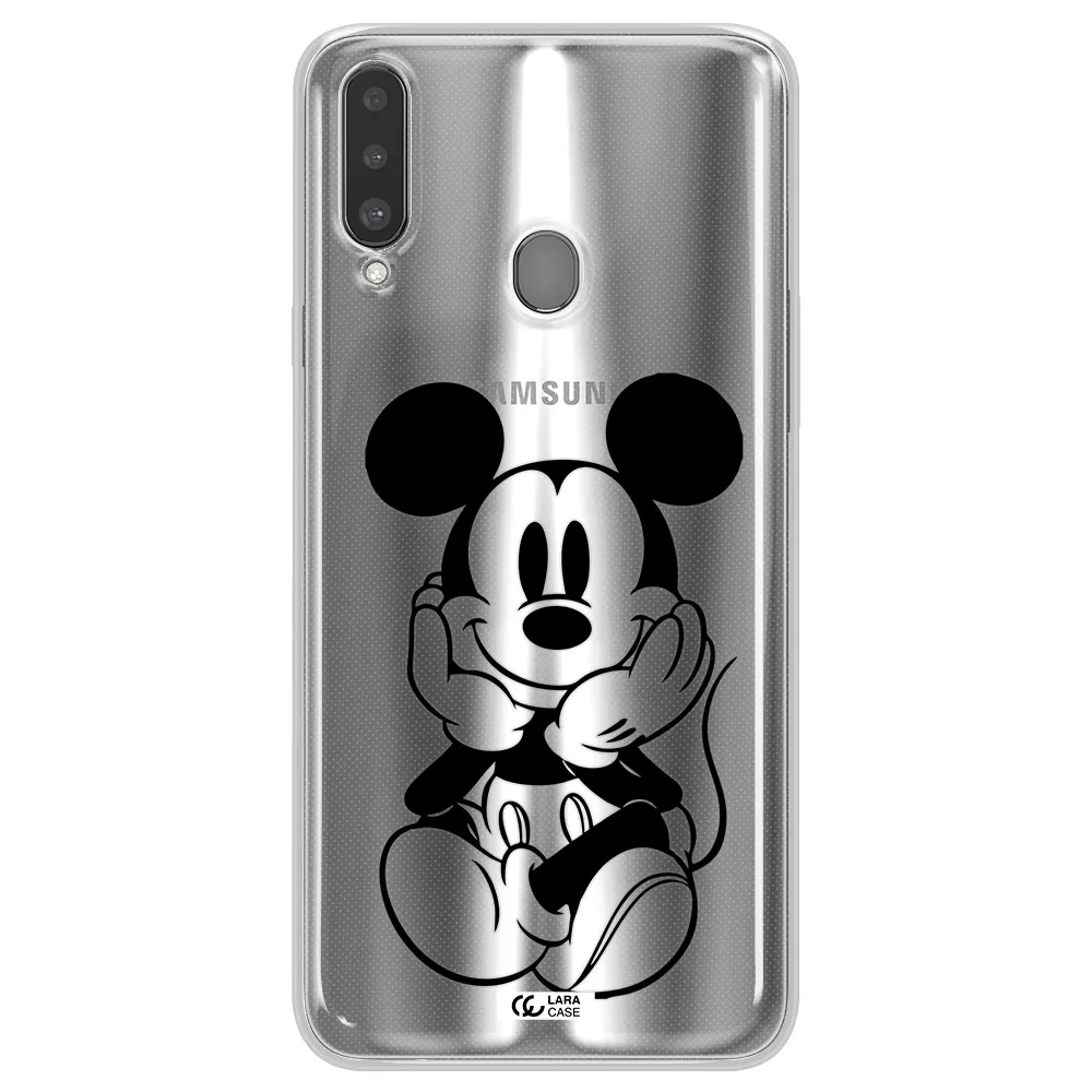 a cartoon of a mouse Samsung A20S Clear TPU Case