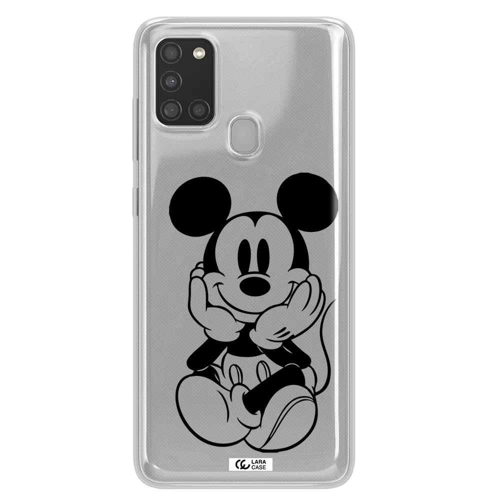 a cartoon of a mouse Samsung A21S Clear TPU Case