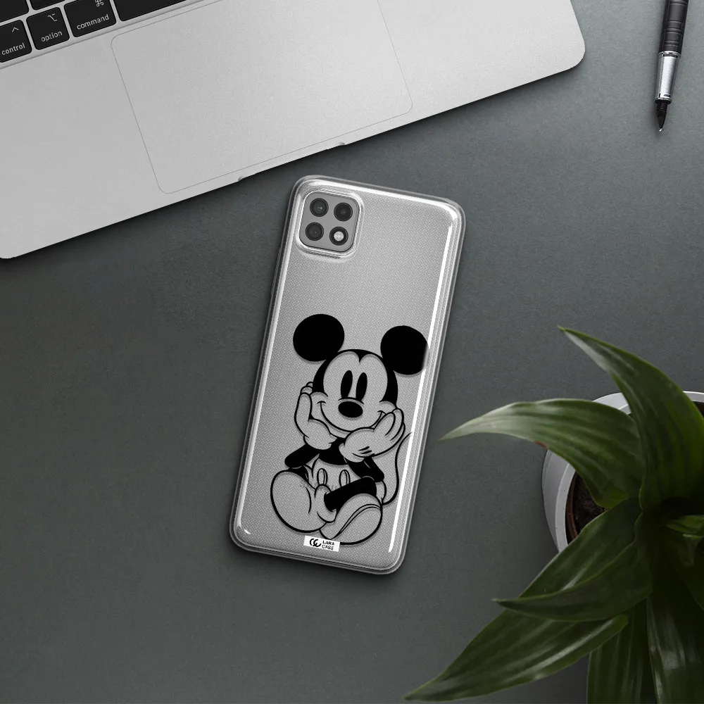 a cartoon of a mouse Samsung A22 5g Clear TPU Case