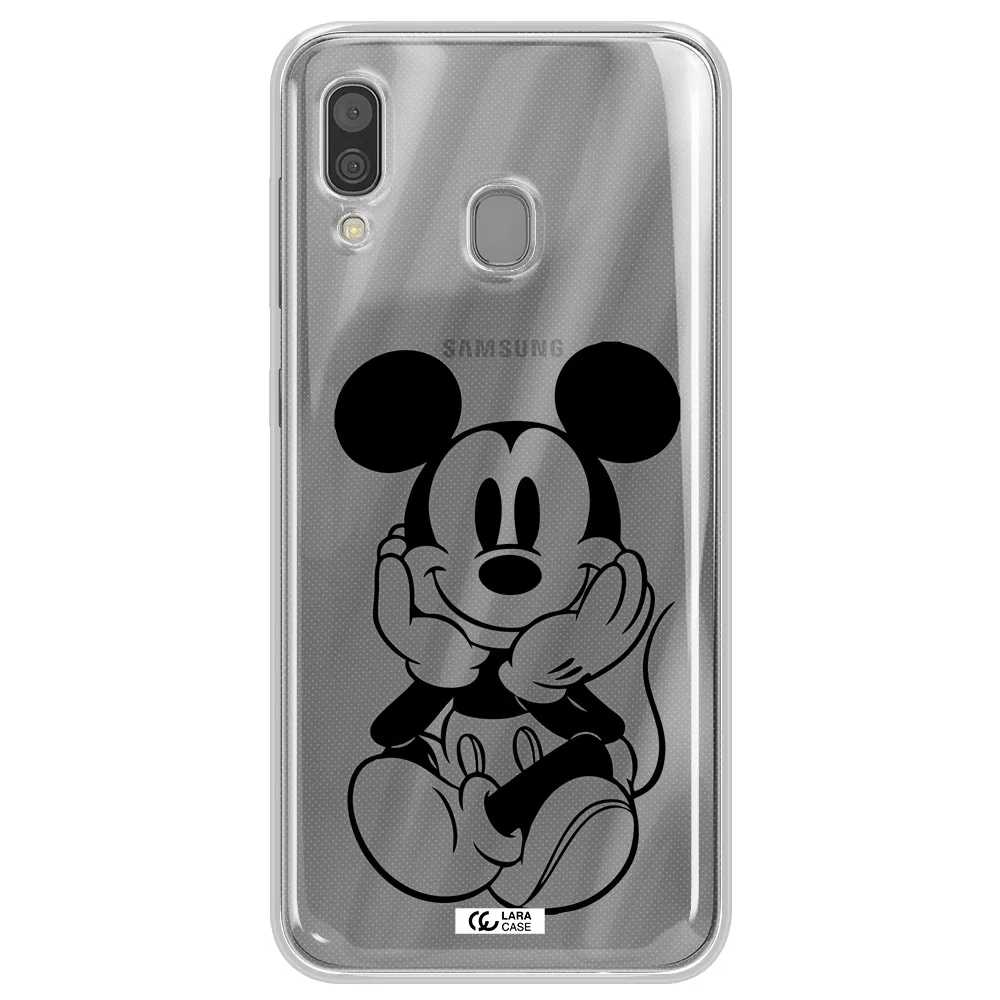 a cartoon of a mouse Samsung A30 Clear TPU Case