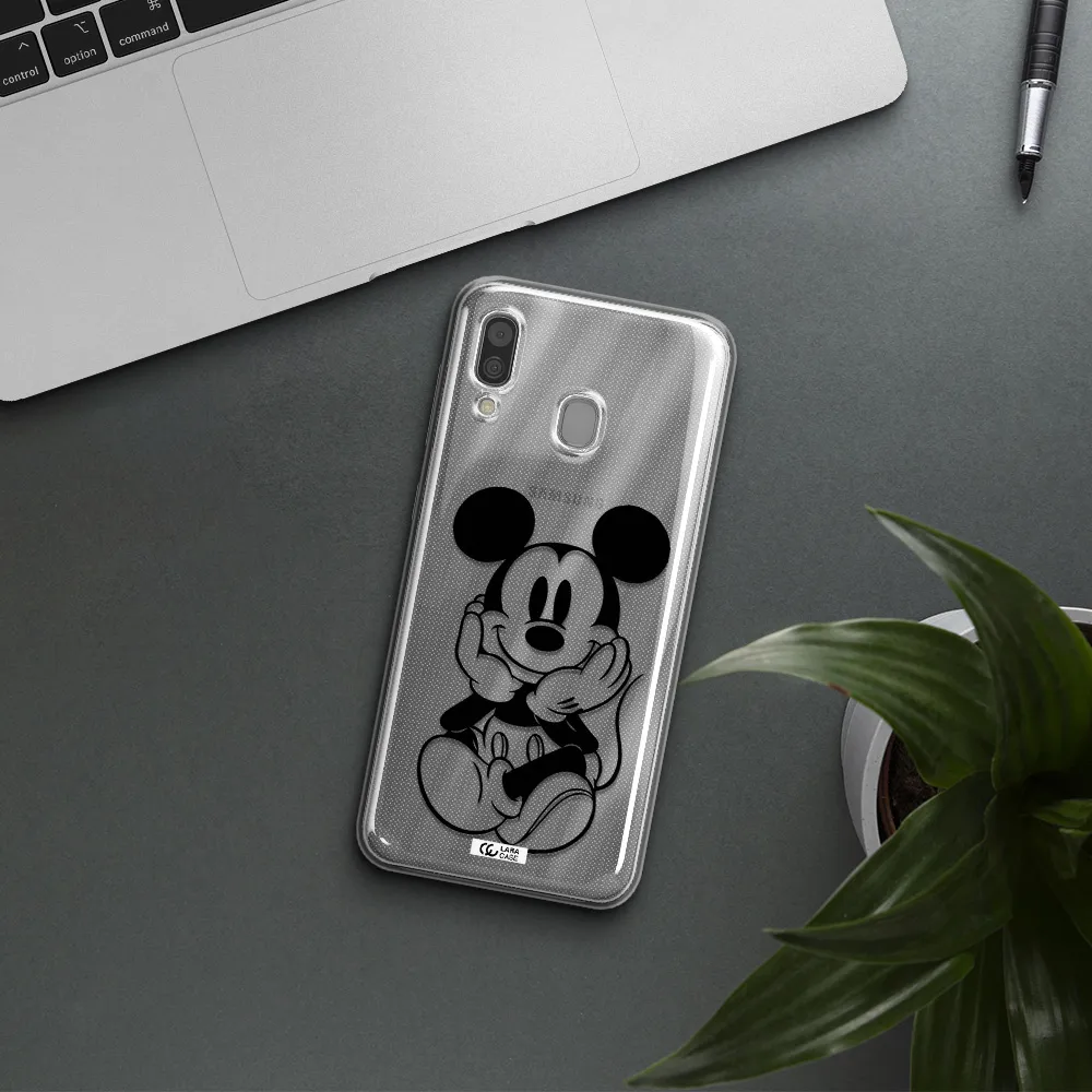 a cartoon of a mouse Samsung A30 Clear TPU Case