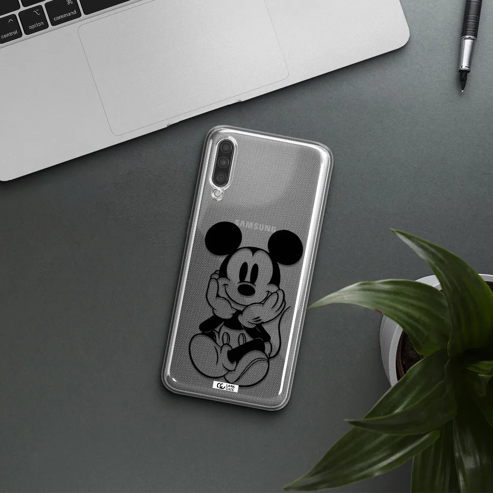 a cartoon of a mouse Samsung A30S Clear TPU Case