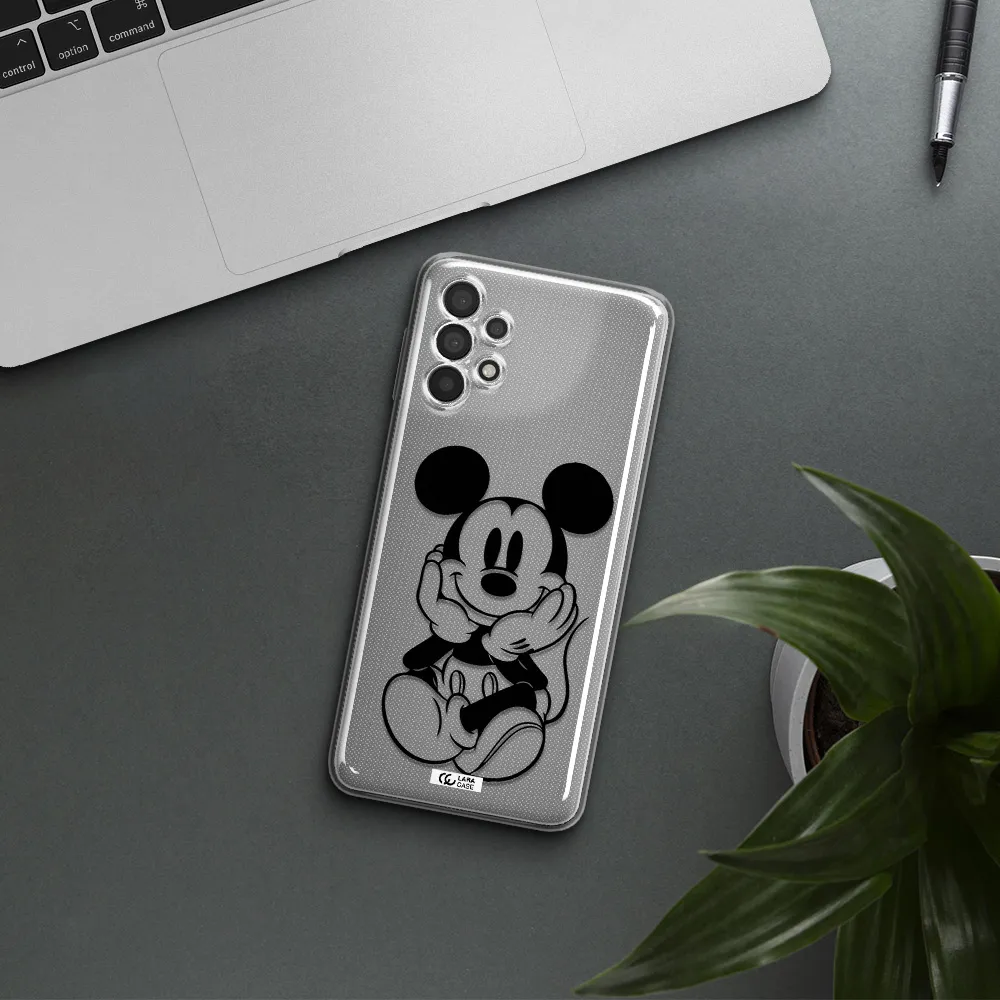 a cartoon of a mouse Samsung A32 Clear TPU Case