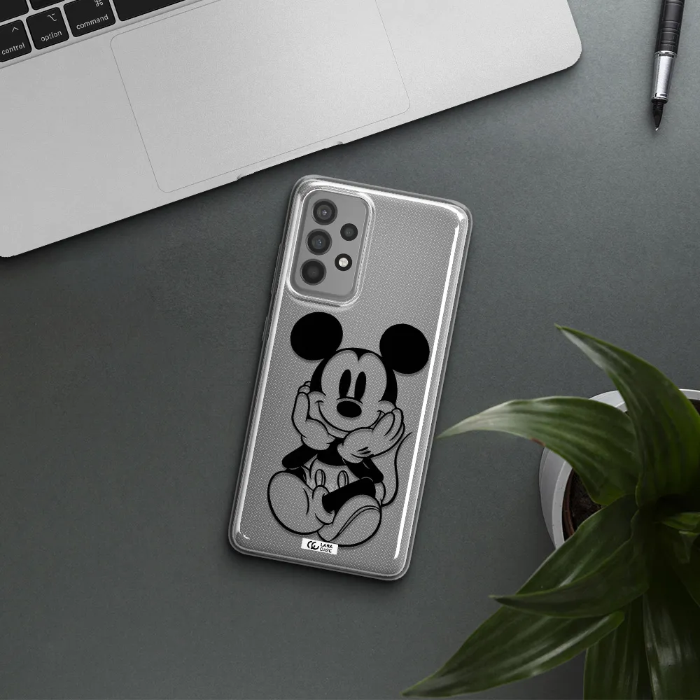a cartoon of a mouse Samsung A52 Clear TPU Case