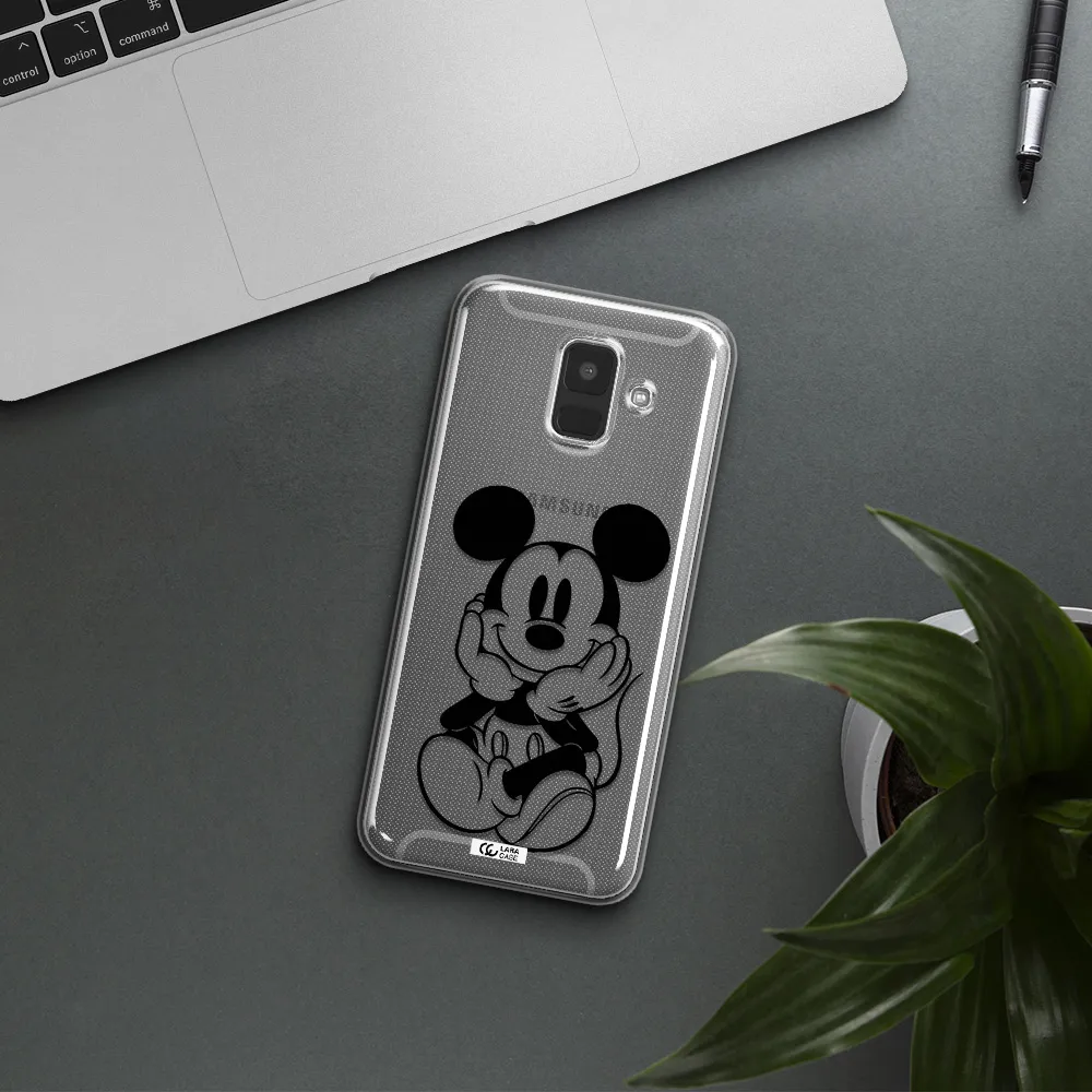 a cartoon of a mouse Samsung A6 Clear TPU Case