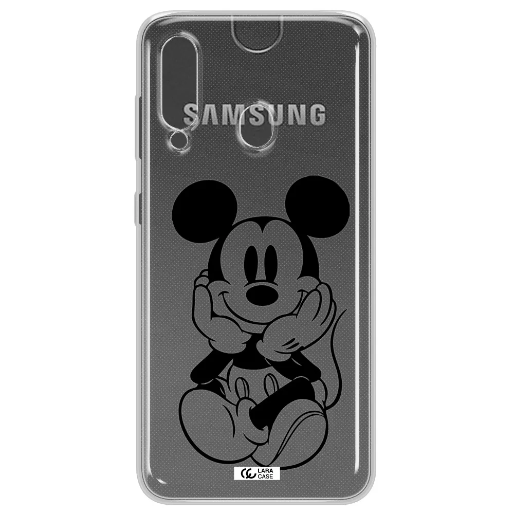 a cartoon of a mouse Samsung A60 Clear TPU Case