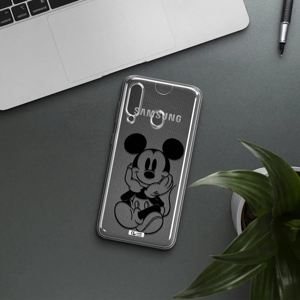 a cartoon of a mouse Samsung A60 Clear TPU Case