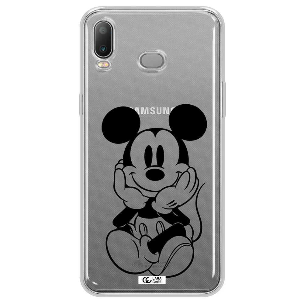 a cartoon of a mouse Samsung A6S Clear TPU Case