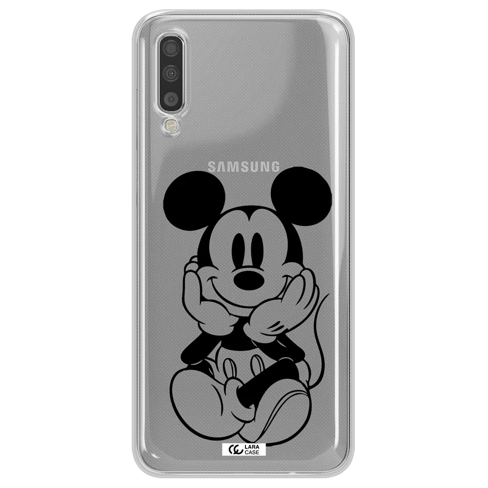 A Cartoon Of A Mouse Samsung A70S Clear Tpu Case