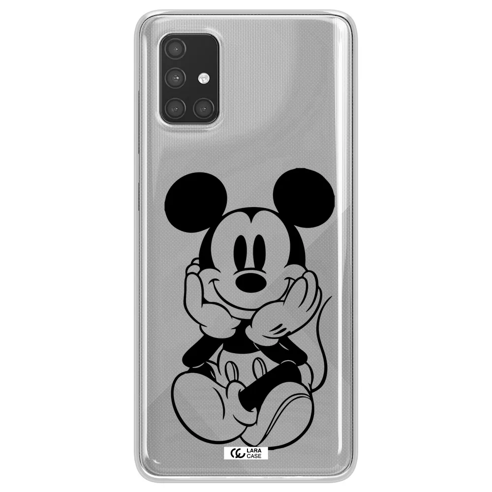 a cartoon of a mouse Samsung A71 Clear TPU Case