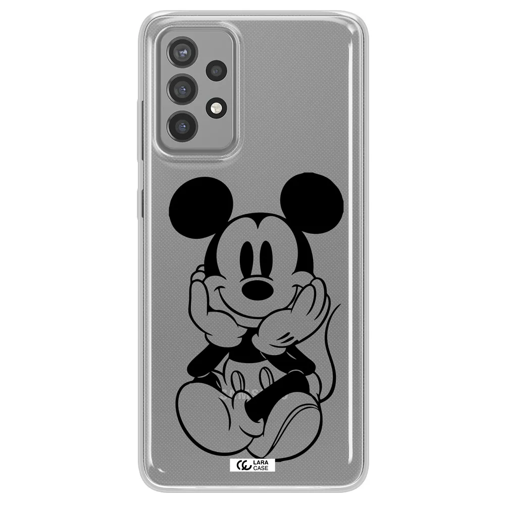 a cartoon of a mouse Samsung A72 Clear TPU Case