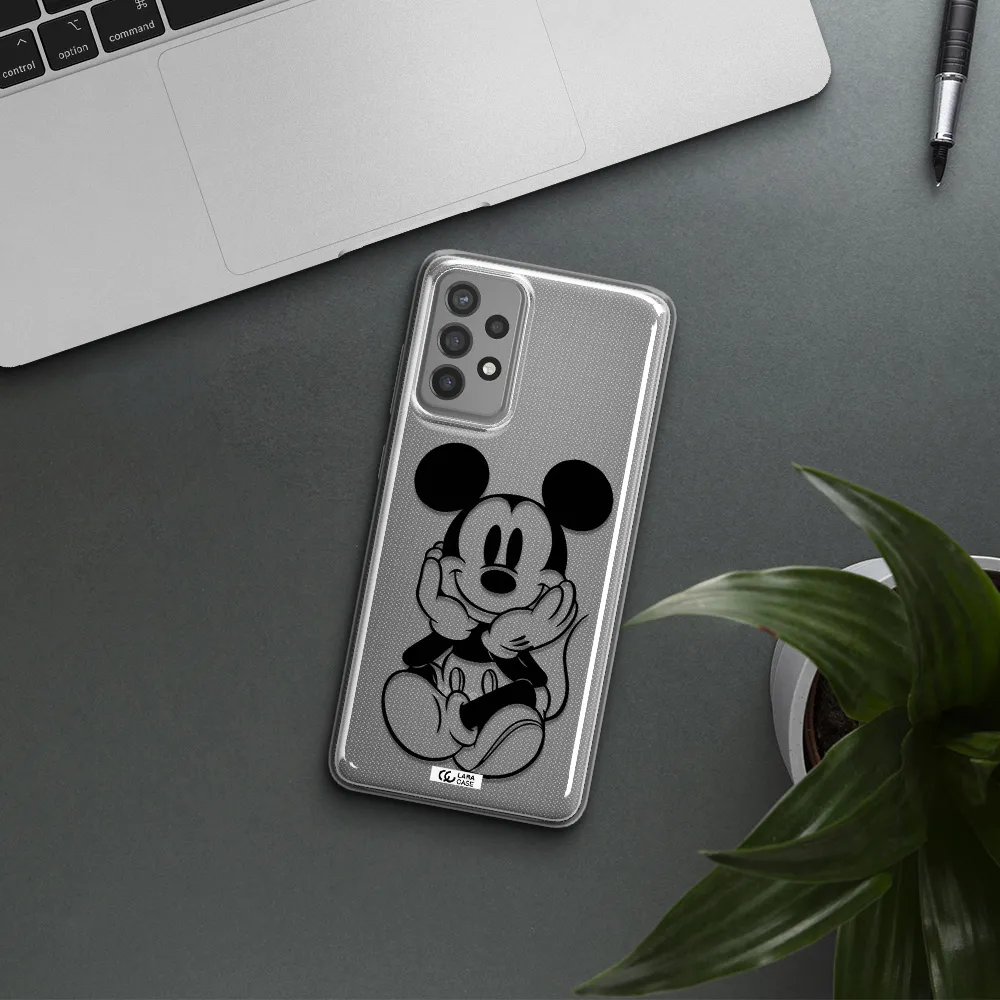 a cartoon of a mouse Samsung A72 Clear TPU Case
