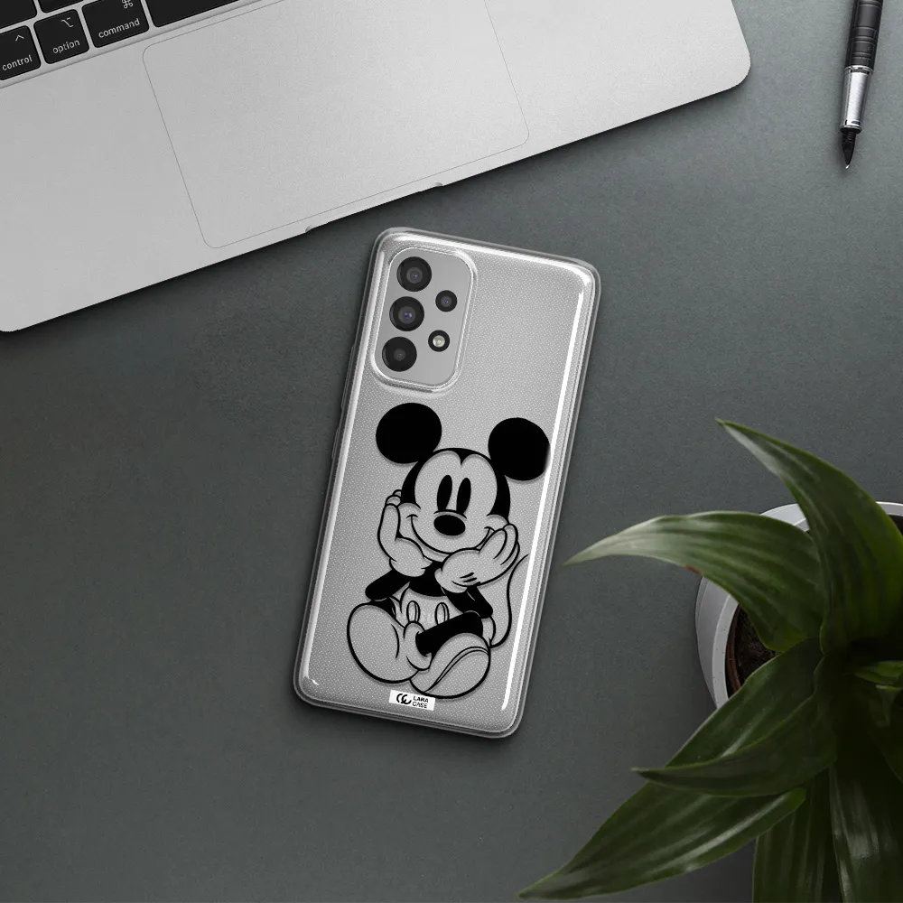 a cartoon of a mouse Samsung A73 Clear TPU Case