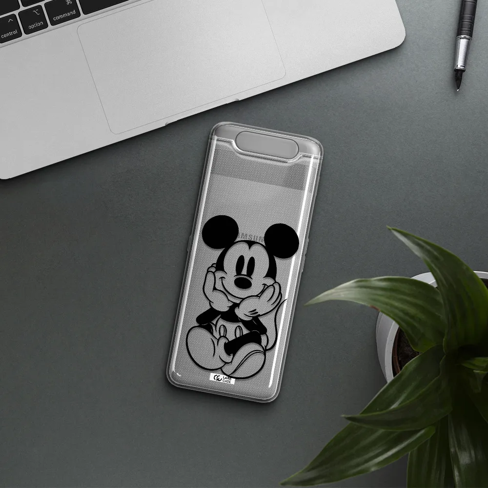 a cartoon of a mouse Samsung A80 Clear TPU Case