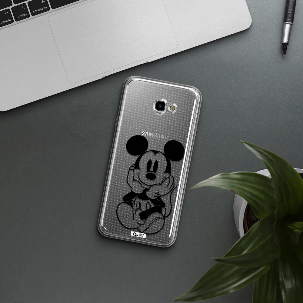 a cartoon of a mouse Samsung J4 Plus Clear TPU Case
