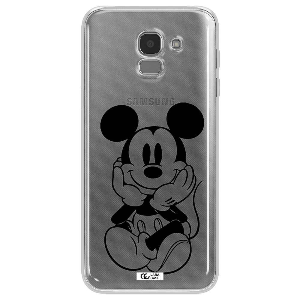 a cartoon of a mouse Samsung J6 Clear TPU Case