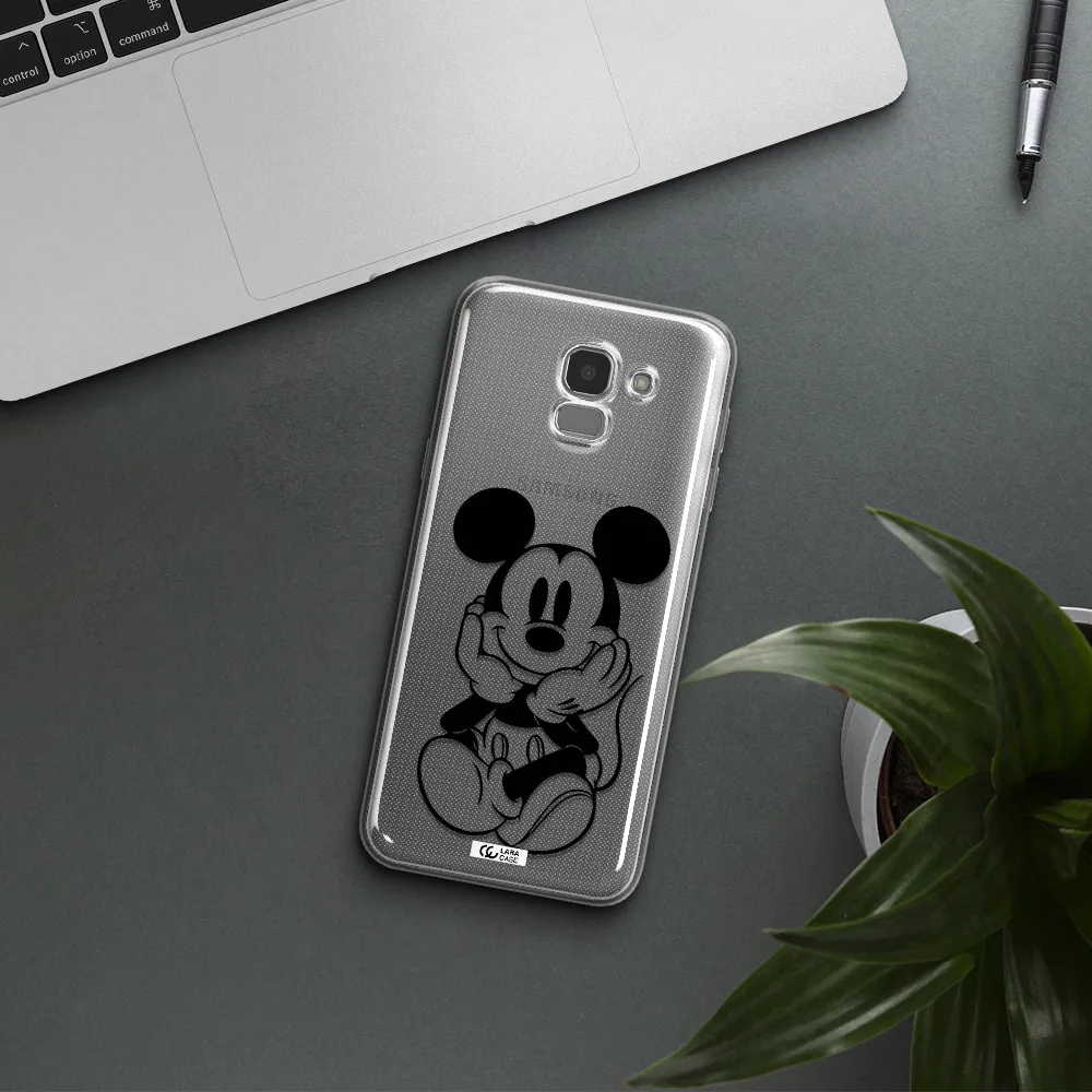 a cartoon of a mouse Samsung J6 Clear TPU Case