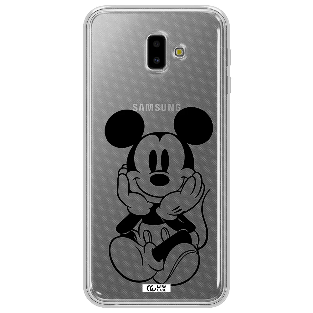 a cartoon of a mouse Samsung J6 Plus Clear TPU Case