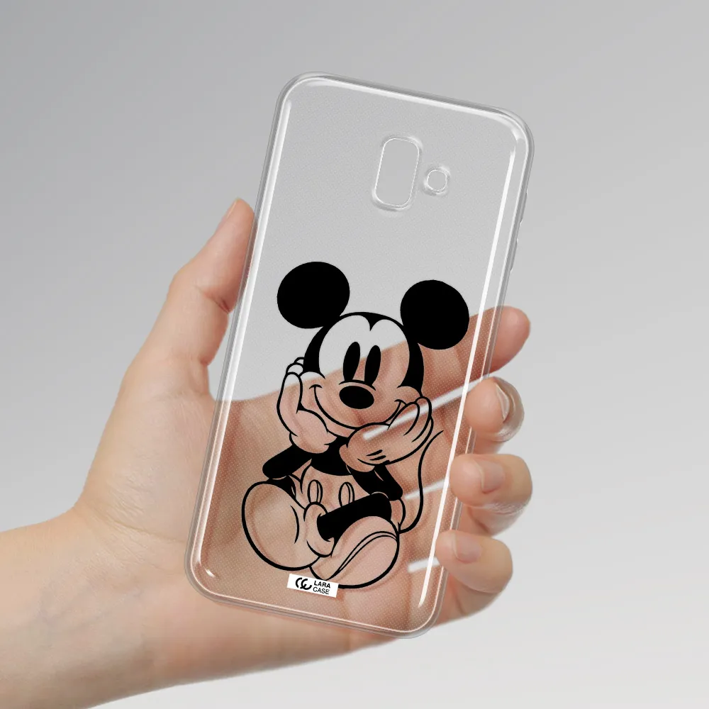 a cartoon of a mouse Samsung J6 Plus Clear TPU Case