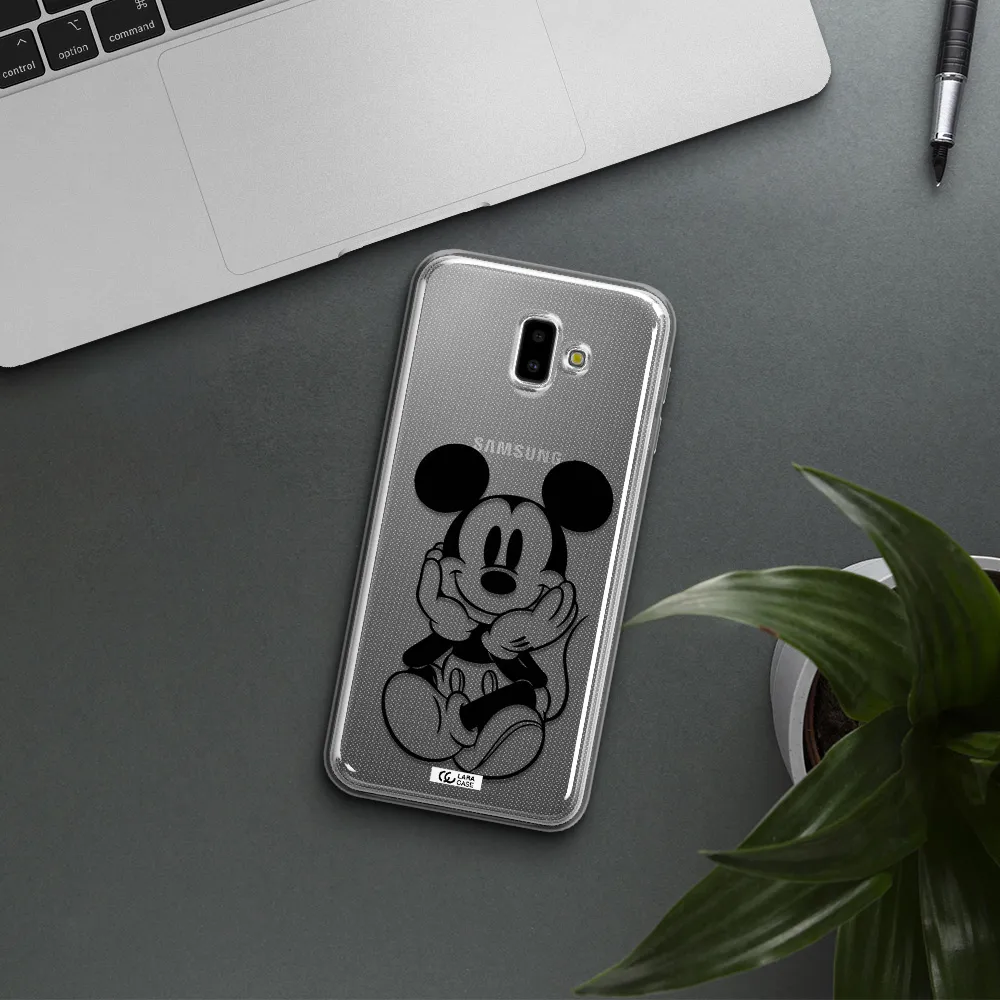 a cartoon of a mouse Samsung J6 Plus Clear TPU Case