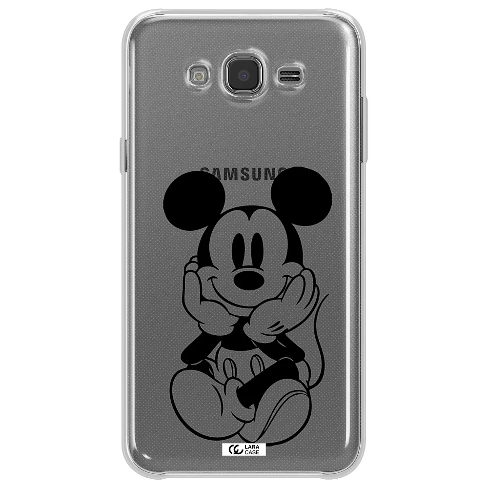 a cartoon of a mouse Samsung J7 Clear TPU Case