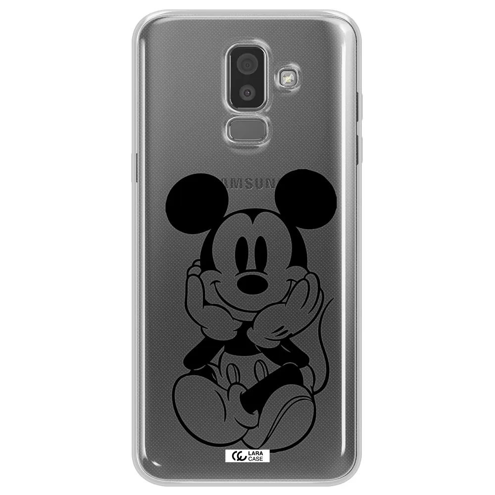 a cartoon of a mouse Samsung J8 Clear TPU Case