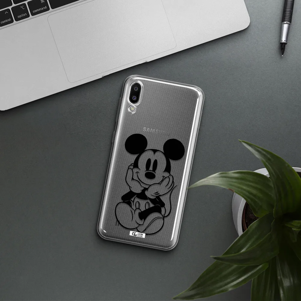 a cartoon of a mouse Samsung M10 Clear TPU Case